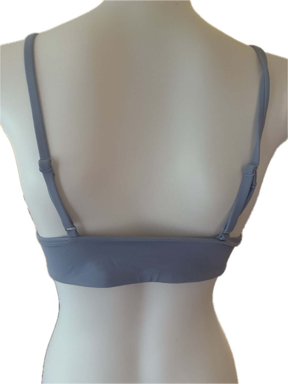 Adore Me Women's Solid Grey Longline Bikini Swim Top - Picture 2 of 3